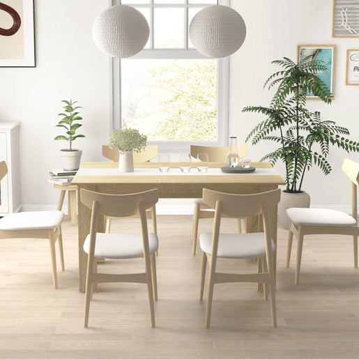 HOMCOM Mesa de Jantar Moderna Mesa para Sala Retangular para 4-6 Pessoas Carga 100 kg 140x89,5x75 cm Branco e Carvalho