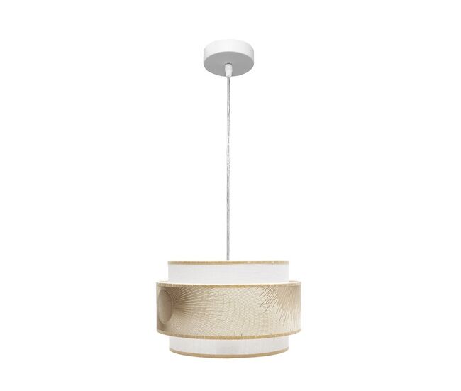 Lampara de techo metal color blanco serie nepal 30cm