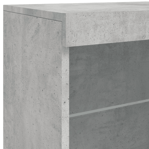 vidaXL Aparador com luzes LED 181,5x37x67 cm cinzento cimento