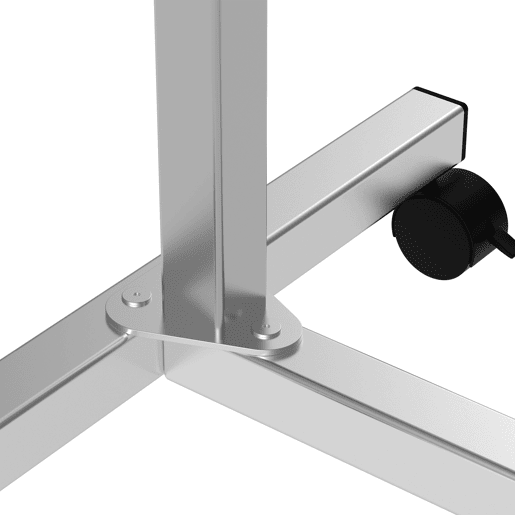HOMCOM Mesa Auxiliar com Rodas Mesa para Sofá ou Cama com Altura Ajustável e Estrutura de Metal Carga 20 kg para Quarto Sala Escritório 77x40x76-100 cm Preto e Prata