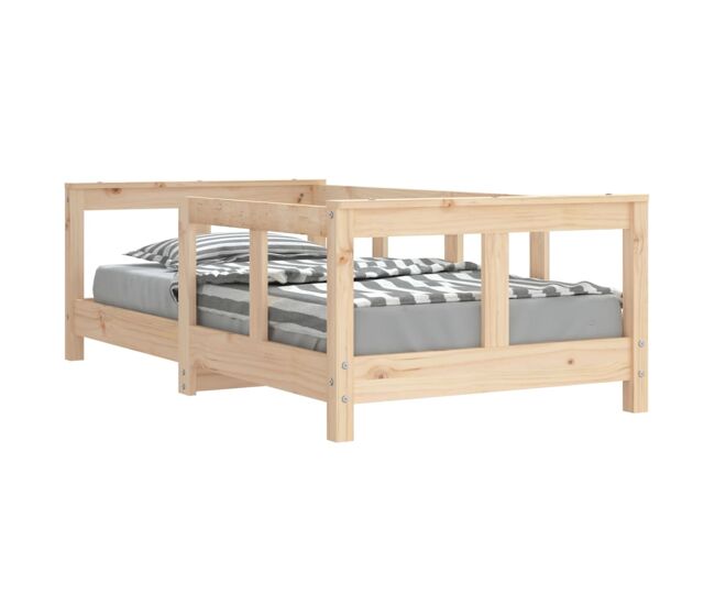 Vidaxl estructura de cama para niños madera maciza de pino 70x140 cm