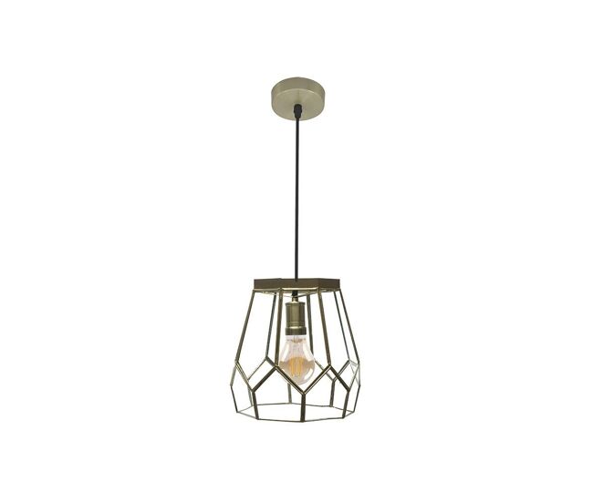 Lampara de techo metal color dorado serie lente 20cm
