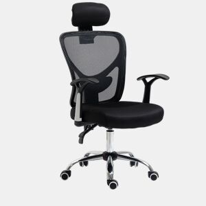 HOMCOM Conjunto de Escritório Inclui 1 Cadeira de Escritório Reclinável com Altura Ajustável 62x67x108-118 cm e 1 Tapete Protetor de Chão 90x120 cm Preto e Transparente