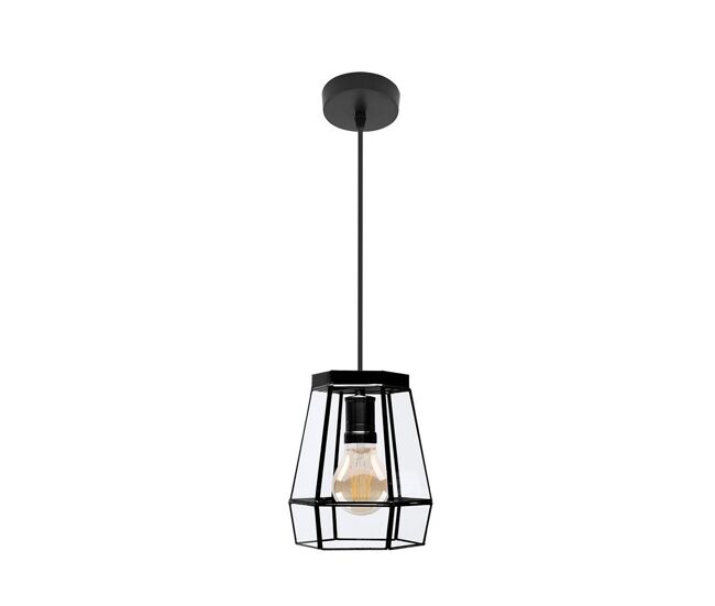 Lampara de techo metal color negro serie guia 18cm