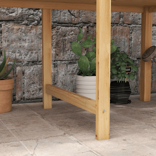 Outsunny Mesa de Cultivo de Madeira Horta Elevada 115x55x80 cm com Tecido não Tecido para Cultivo de Plantas Verduras Flores Madeira