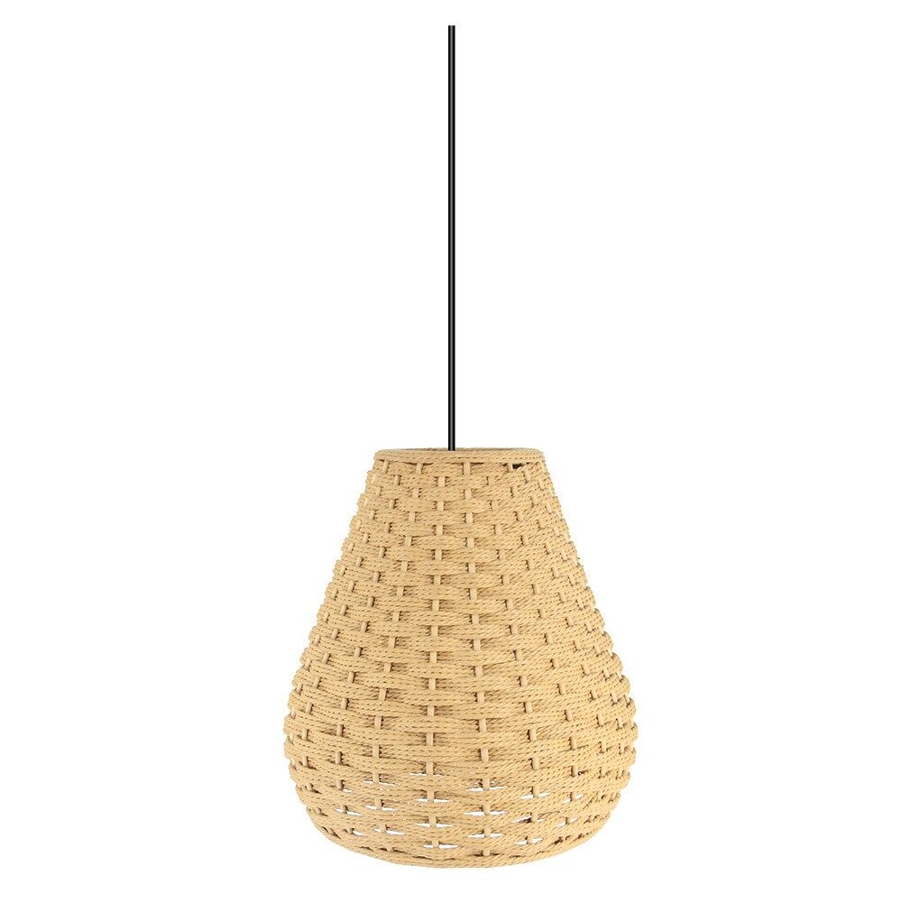 Lampara de techo metal color negro/natural serie alente 37cm