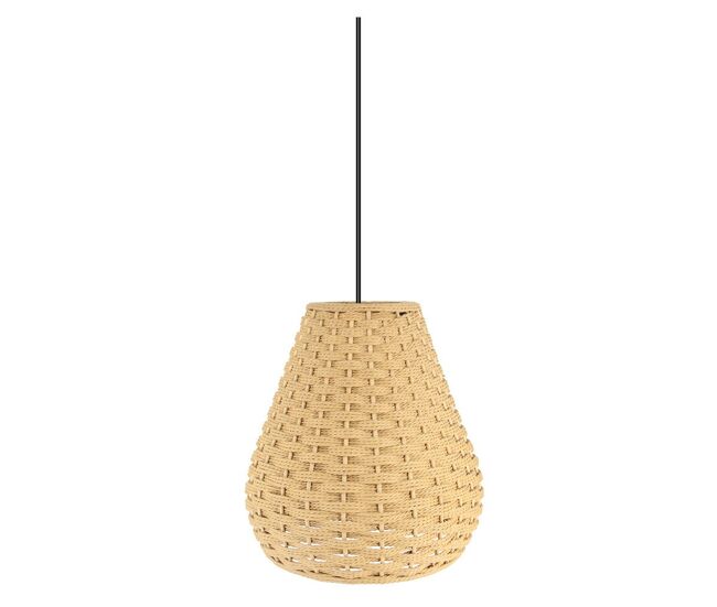 Lampara de techo metal color negro/natural serie alente 37cm