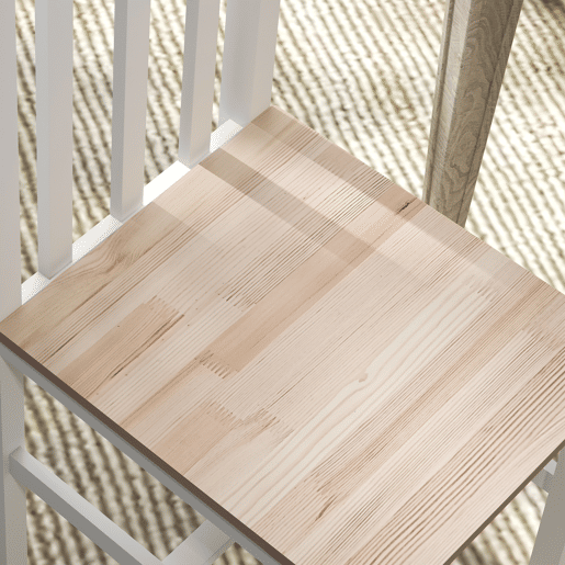 HOMCOM Conjunto de 2 Cadeiras de Sala de Jantar Cadeiras de Cozinha com Encosto de Ripas Estrutura de Madeira de Pinho para Sala de Estar Capacidade 120 kg 38,5x47,5x99 cm Branco