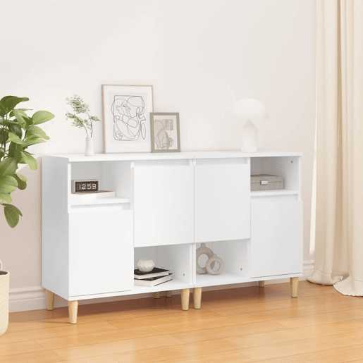 vidaXL Aparadores 2 pcs 60x35x70 cm derivados de madeira branco vidaXL Aparadores 2 pcs 60x35x70 cm derivados de madeira branco
