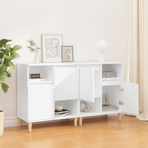 vidaXL Aparadores 2 pcs 60x35x70 cm derivados de madeira branco vidaXL Aparadores 2 pcs 60x35x70 cm derivados de madeira branco