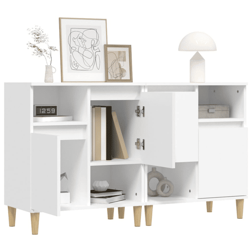 vidaXL Aparadores 2 pcs 60x35x70 cm derivados de madeira branco vidaXL Aparadores 2 pcs 60x35x70 cm derivados de madeira branco