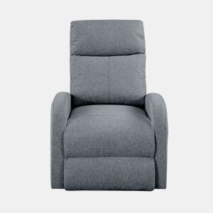 Poltrona reclinável Chill Living Room cinza com mecanismo automático em tecido 97x95x73 cm