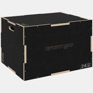 SPORTNOW Caixa Pliométrica com 3 Alturas Diferentes Caixa de Saltos para Treino de Força em Casa Escritório Ginásio CrossFit Carga 120 kg 61x51x41 cm Preto