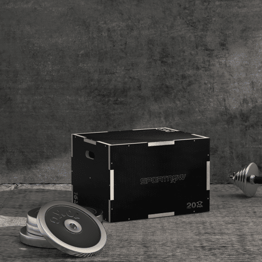 SPORTNOW Caixa Pliométrica com 3 Alturas Diferentes Caixa de Saltos para Treino de Força em Casa Escritório Ginásio CrossFit Carga 120 kg 61x51x41 cm Preto