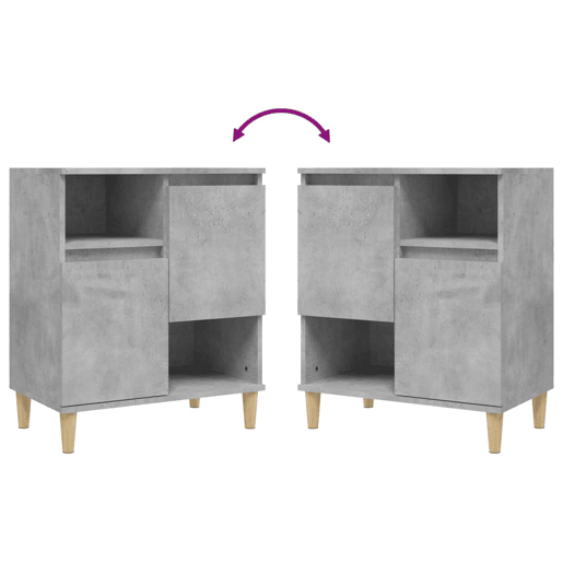 vidaXL Aparadores 3 pcs 60x35x70 cm derivados de madeira cinza cimento vidaXL Aparadores 3 pcs 60x35x70 cm derivados de madeira cinza cimento