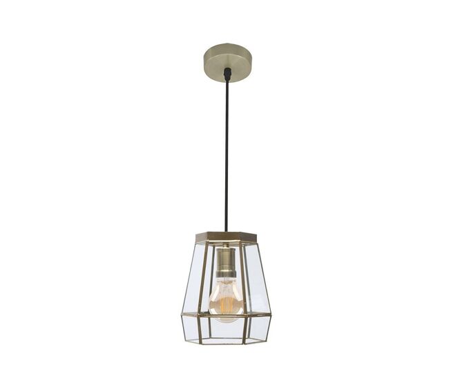Lampara de techo metal color dorado serie guia 18cm