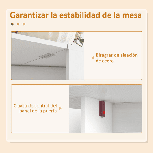 HOMCOM Mesa de Cozinha Dobrável Mesa de Jantar Dobrável Ovalada com Laterais Abatíveis Estilo Moderno 163x80x75 cm Branco