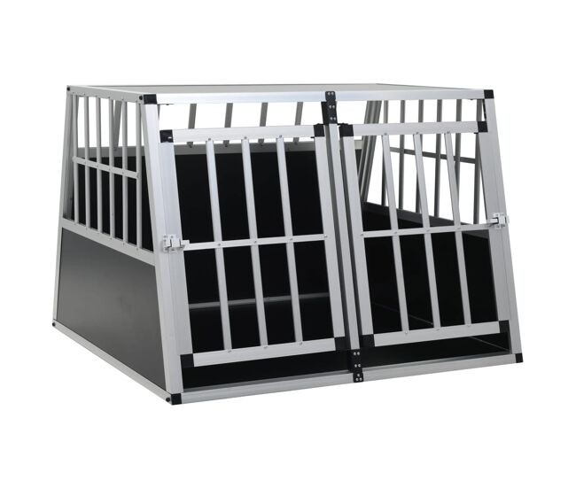 Vidaxl jaula de perro con puerta doble 94x88x69 cm