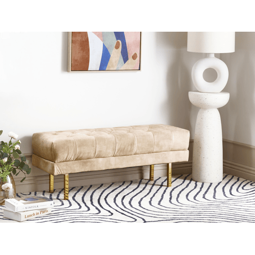 Banco ROSEVILLE Veludo Creme
