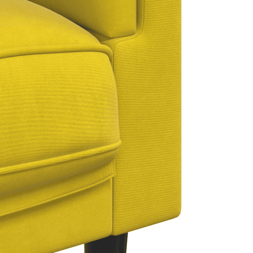 vidaXL Sofá com almofadões 2 lugares veludo amarelo vidaXL Sofá com almofadões 2 lugares veludo amarelo
