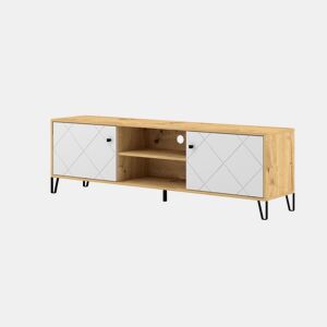 BILBAO TV-stand, novo estilo country. Dimensões: 55x183x40 cm. Com 4 prateleiras, 2 portas.