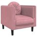 Sillón con cojín terciopelo Sillón con cojín terciopelo Rosa