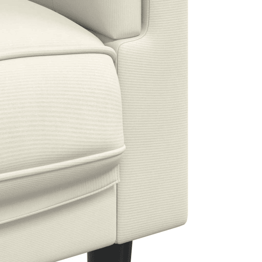 vidaXL Sofá com almofadões 2 lugares veludo cor creme