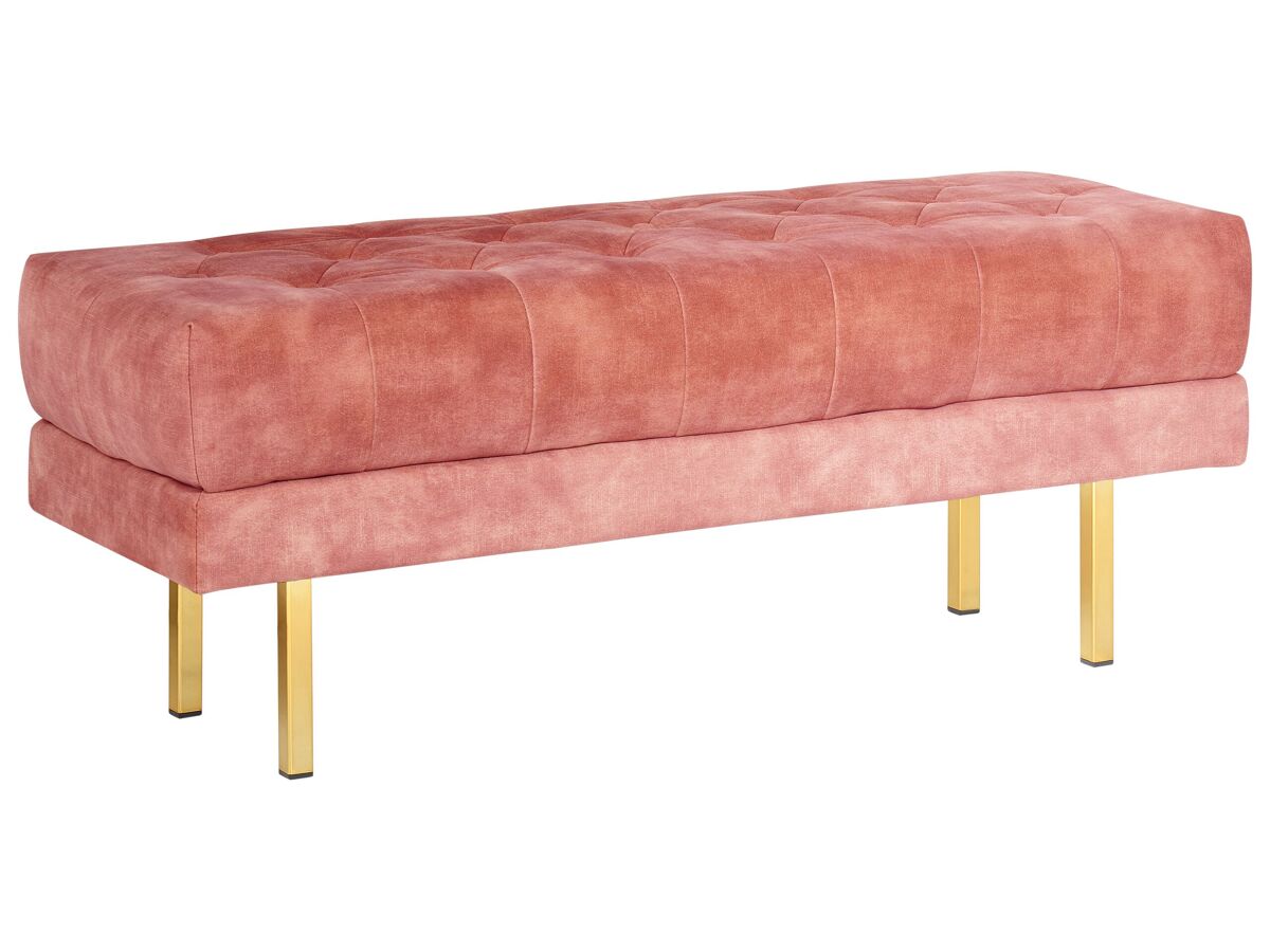 Beliani Banco de cama ROSEVILLE 117x40 Rosa