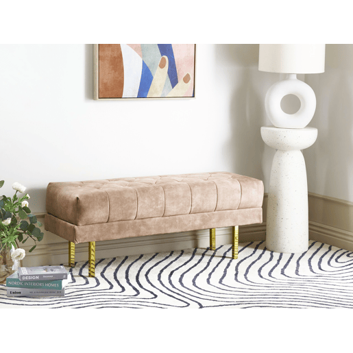 Banco ROSEVILLE Veludo Taupe