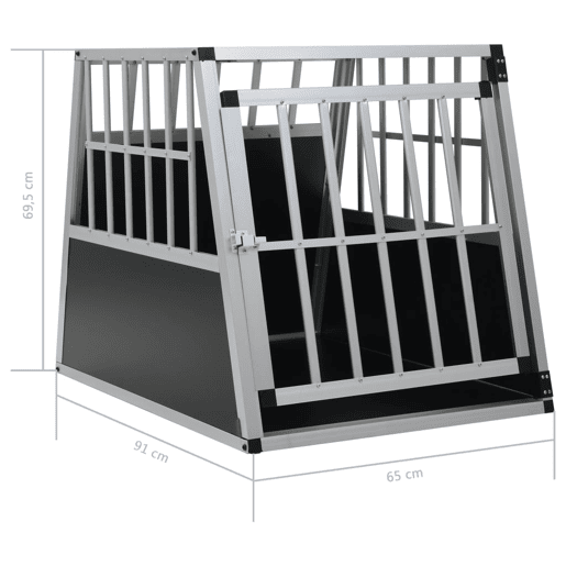 vidaXL Transportadora para cães com porta única 65x91x69,5 cm