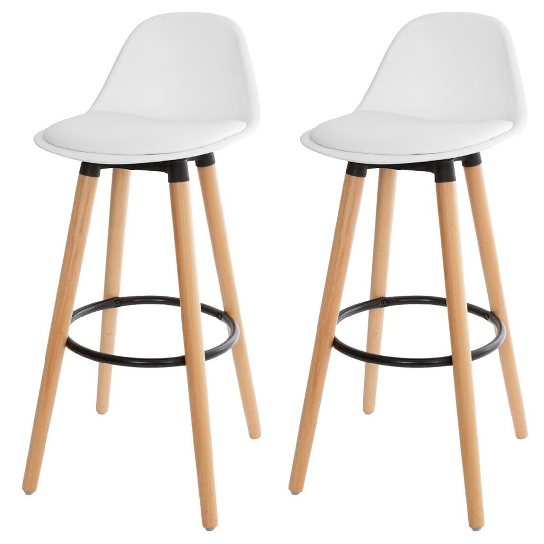Juego de 2 Taburetes de Bar para Cocina y Salón.