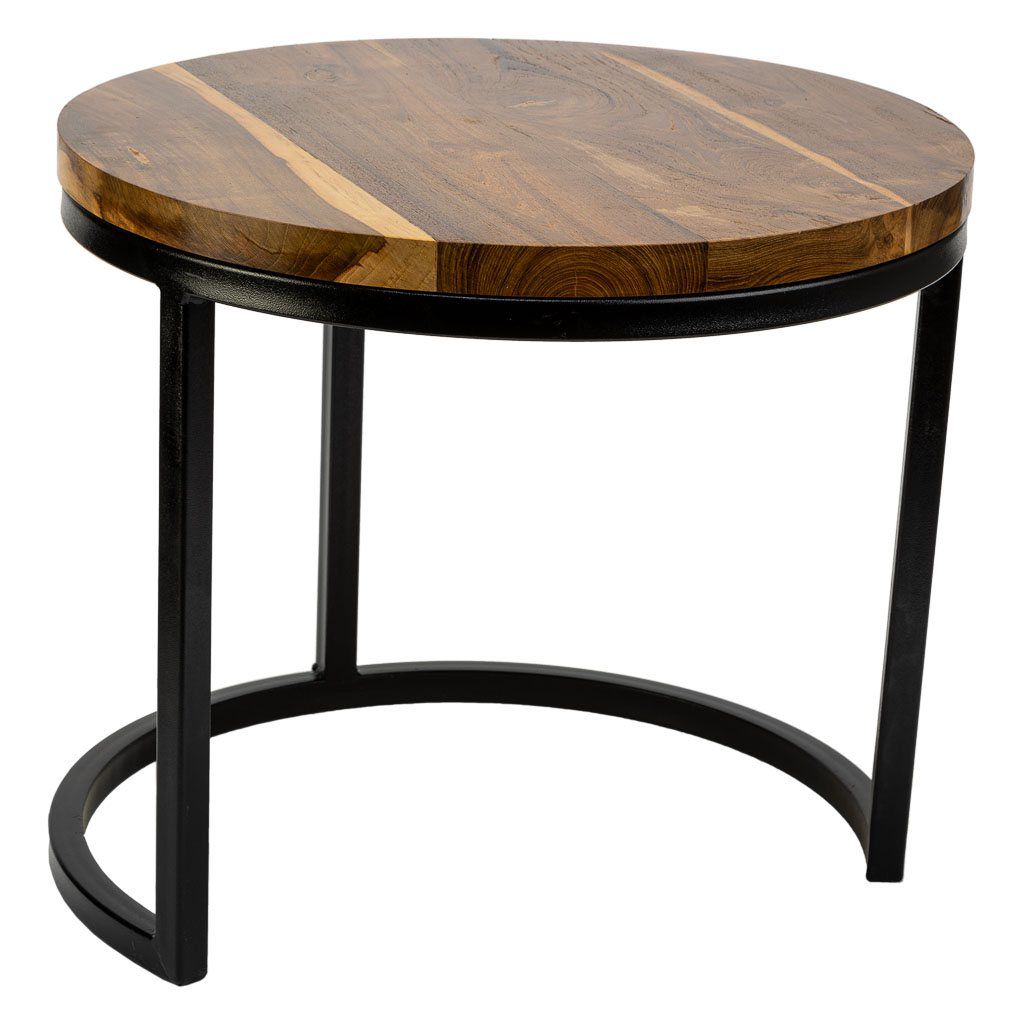 Mesa de centro de madera y metal