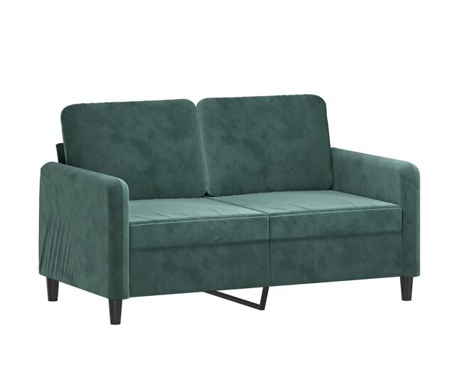 Vidaxl sofá de 2 plazas de terciopelo verde oscuro 120 cm