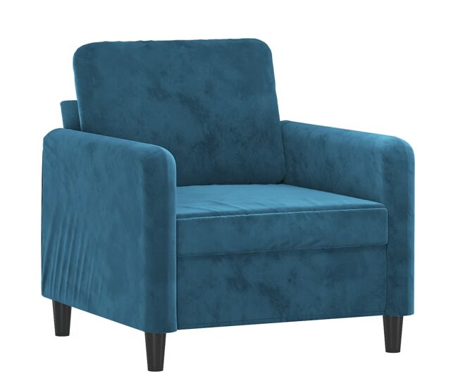 Vidaxl sillón de terciopelo azul 60 cm