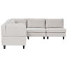 Sofá de canto modular UNSTAD Tecido Creme claro 5 lugares à direita