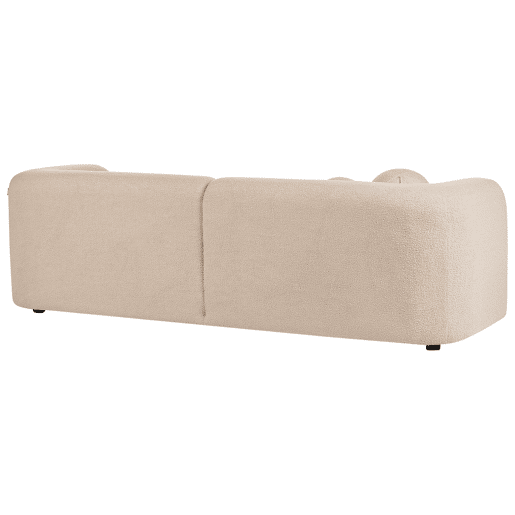 Beliani Sofá de 3 lugares Bouclé LEIREN Beliani Sofá de 3 lugares Bouclé LEIREN
