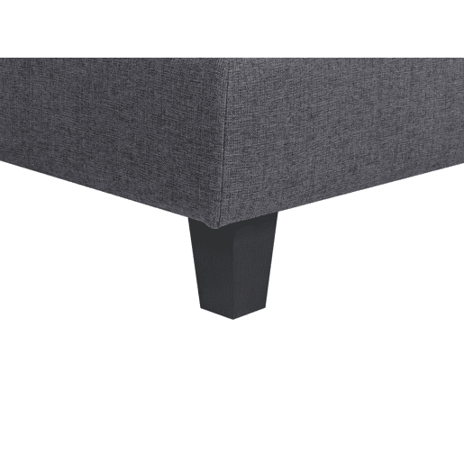 Sofá de canto modular UNSTAD Tecido Cinzento escuro 4 lugares à direita