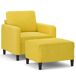 Sillón con taburete terciopelo Sillón con taburete terciopelo Amarillo