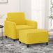 Sillón con taburete terciopelo Sillón con taburete terciopelo Amarillo