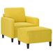 Sillón con taburete terciopelo Sillón con taburete terciopelo Amarillo