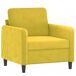 Sillón con taburete terciopelo Sillón con taburete terciopelo Amarillo