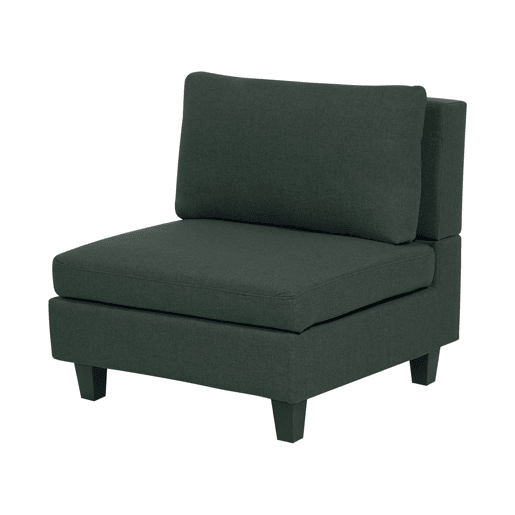 Sofá de canto modular UNSTAD Tecido Verde escuro 5 lugares à direita