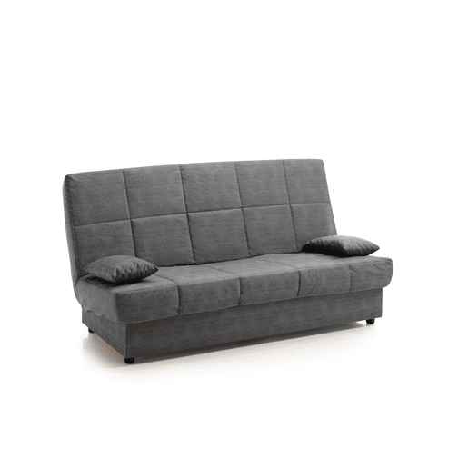 Sofá-cama Julieta de 3 lugares com sistema Click-Clack, cor Marengo, dimensões do sofá: 184x75x31 cm, dimensões da cama: 190x132x40 cm, inclui 2 almofadas.