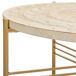 Mesa de centro de madera y metal Mesa de centro de madera y metal Blanco