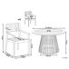 Beliani Conjunto de comedor AGELLO Beliani Conjunto de comedor AGELLO Madera Clara