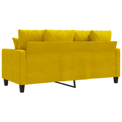 vidaXL Sofá de 2 lugares veludo 140 cm amarelo vidaXL Sofá de 2 lugares veludo 140 cm amarelo