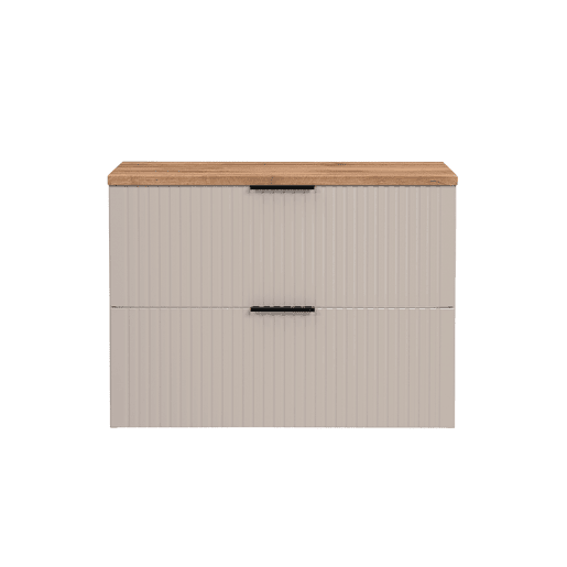 Móvel de toucador de 80 cm Adriel Cashmere e Madeira