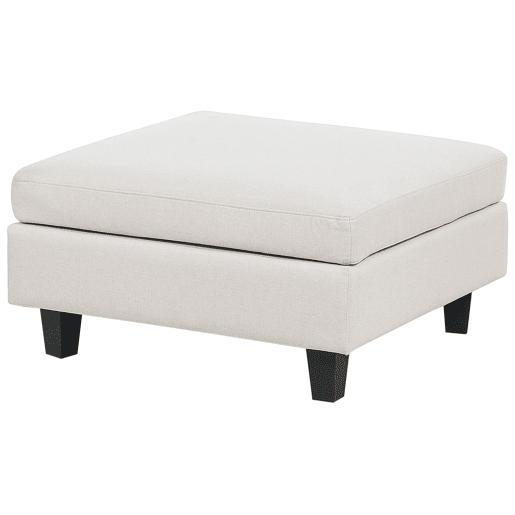 Sofá de canto modular UNSTAD Tecido Creme claro com repousa-pés 4 lugares à direita Sofá de canto modular UNSTAD Tecido Creme claro com repousa-pés 4 lugares à direita