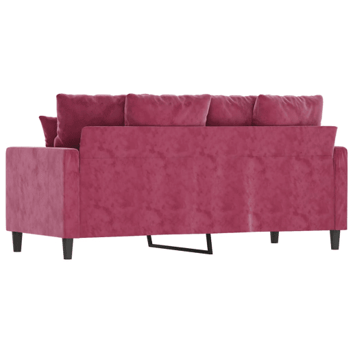 vidaXL Sofá de 2 lugares veludo 140 cm vermelho tinto vidaXL Sofá de 2 lugares veludo 140 cm vermelho tinto
