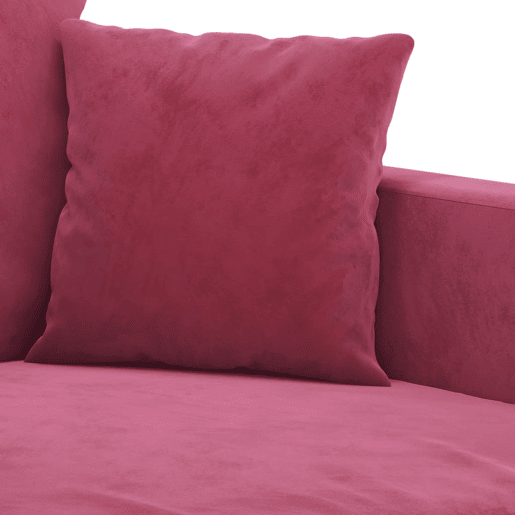 vidaXL Sofá de 2 lugares veludo 140 cm vermelho tinto vidaXL Sofá de 2 lugares veludo 140 cm vermelho tinto